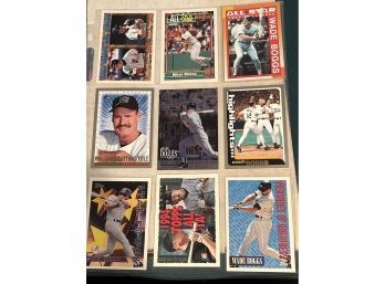 Lot 9 Assorted Wade Boggs Cards