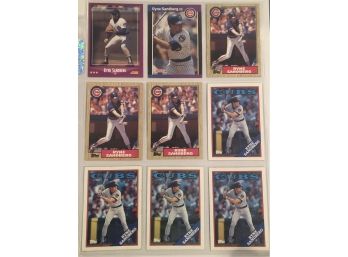 Ryne Sandberg Lot Of (9) Baseball Cards