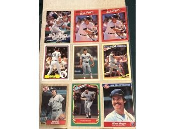 9 Assorted Wade Boggs Cards