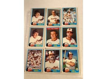 Lot Of (18) 1981 Topps Baseball Cards