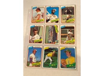 Lot Of (18) 1980 Topps Baseball Cards