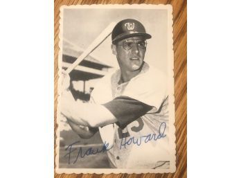 1969 Topps Frank Howard Deckle Edge Photo