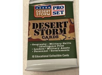 1990 Pro Set Desert Storm Trading Cards - 1 Sealed Pack