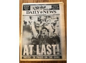 Giants Win SuperBowl XXI Daily News Original! RARE!