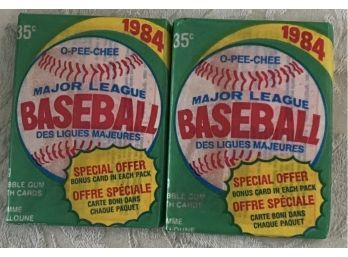 1984 O-Pee-Chee Baseball Wax Pack Lot Of 2