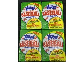 1987 Topps Wax Packs Lot Of 4