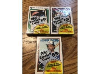 1988 Topps Cello Pack Lot Of 3