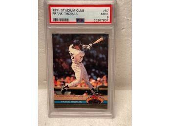 1991 Topps Stadium Club Frank Thomas #57 PSA 9 MINT MT Graded Baseball Card!