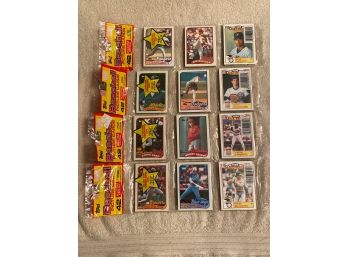 1989 Topps Baseball Rack Pack Lot Of 4