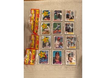 1989 Topps Baseball Rack Pack Lot Of 4