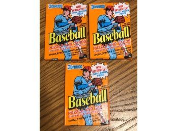 1990 Donruss Wax Packs Lot Of 3