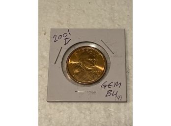 2001 D Native American Sacagawea Gem BU Dollar US Mint Coin