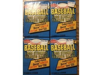 1987 Fleer Wax Packs Lot Of 4