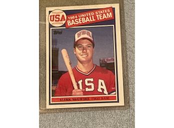 Topps 1985 Team USA Mark McGwire Roo