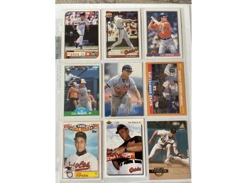 Cal Ripken Baseball Card Lot Of 9