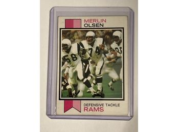 Topps 1973 Merlin Olsen Rookie Card