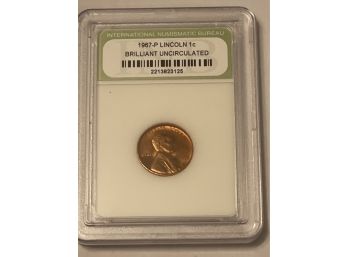 1967 P Penny Brilliant Uncirculated