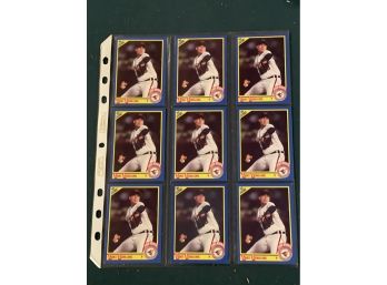 1990 Score Curt Schilling - 9 Card Lot