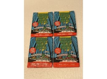 1990 TOPPS TMNT TEENAGE MUTANT NINJA TURTLES CARDS - 4 SEALED PACKS