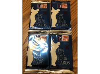 Lot Of (4) 1992 PGA Tour Unopened Wax Packs