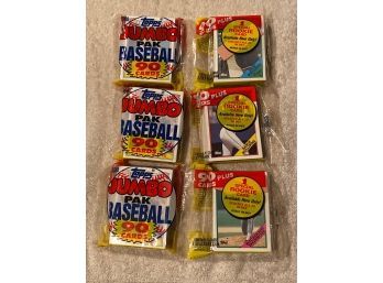 1988 Topps Baseball Jumbo Pack Lot Of 3