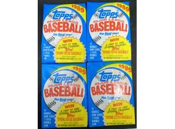1989 Topps Wax Packs Lot Of 4