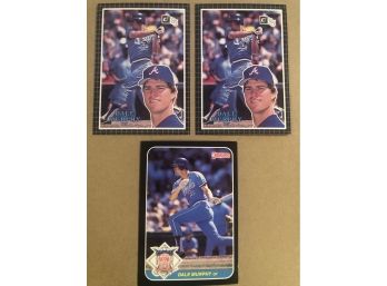 Lot Of (3) 1985/1986 HOF Dale Murphy Baseball Cards