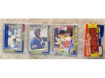 1989 Fleer Rack Pack With Ken Griffey JR And Wade Boggs Showing