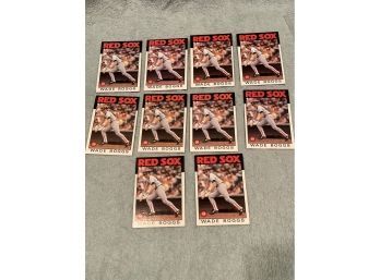 Topps 1986 Wade Boggs Lot Of 10