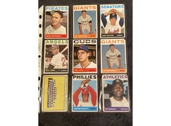 1964 Topps Lot Of 9