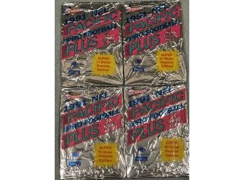 1991 Pacific Plus Pro Football Cards - 4 Sealed Packs