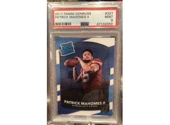 2017 Panini Donruss  Patrick Mahomes  Rated Rookie  PSA 9