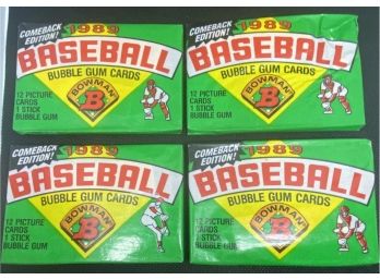 1989 Bowman Wax Pack Lot Of 4.  Ken Griffey JR Rookie!!!