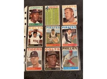 1964 Topps Lot Of 9