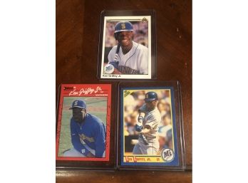 Lot Of 3 KenGriffey Jr 1990  Baseball Cards