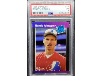 1989 Donruss Randy Johnson Rated Rookie PSA 7 NM THE BIG UNIT ROOKIE CARD HOF