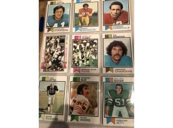 9 1973 Topps Football Cards