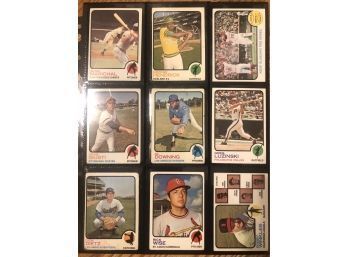 Lot Of (18) Assorted 1973 Topps Baseball Cards