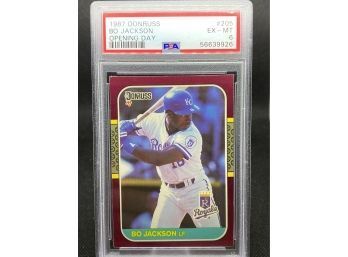 1987 DONRUSS BASEBALL #205 BO JACKSON OPENING DAY PSA 6