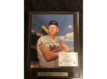 Boog Powell Autographed Plaque