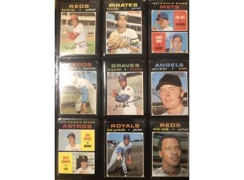 Lot Of (18) Assorted 1971 Topps Baseball Cards