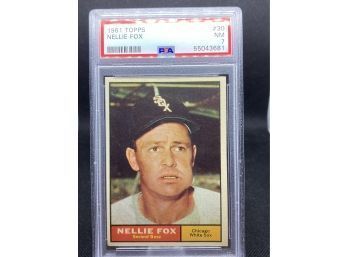 1961 Topps #30 Nellie Fox Chicago White Sox HOF PSA 7 NM