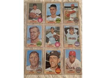 1968 Topps Baseball Card Lot - Excellent Condition