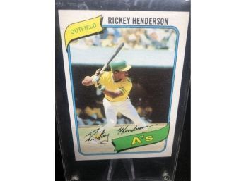 1980 Topps Rickey Henderson Rookie Card