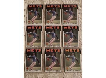 1986 Topps Dwight Gooden Lot Of 9