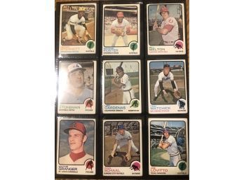 Lot Of (18) Assorted 1973 Topps Baseball Cards