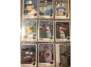 Lot Of (18) 1973 Topps Baseball Cards