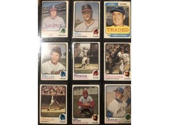 Lot Of (18) Assorted 1973 Topps Baseball Cards