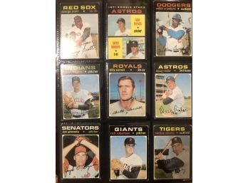 Lot Of (18) Assorted 1971 Topps Baseball Cards