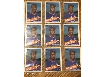 Lot Of (9) 1985 Topps Dwight Gooden Rookie Cards